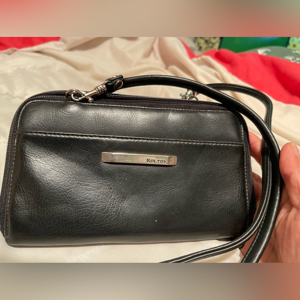 Koltov Black Crossbody/Wallet Bag